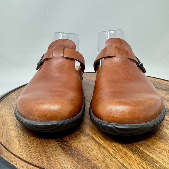 Mephisto Nathan Clog Brown Sandal Shoe Slip-On Leather Size EU 39/US Women's 9 - Picture 2 of 11